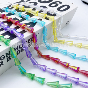 ลูกปัดอะคริลิคทรงเจดีย์รุ้ง หลายเหลี่ยม ปลายแหลม สำหรับทำเครื่องประดับ DIY อุปกรณ์เสริม พลาสติกเรซิ่นทรงตรง - Product Image 5