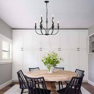 Lámpara colgante industrial nórdica, Isla de cocina, luces colgantes retro americanas negras de hierro para sala de estar - Product Image 4