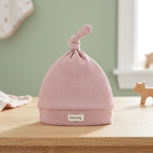 Cot and Candy Premium Quality Organic Bamboo Beanie Blush Pink Baby Supplies - Product Image 3