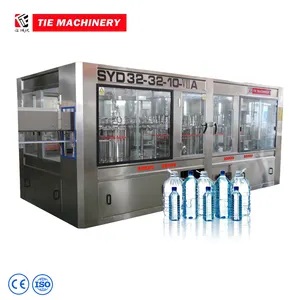 3 In 1 otomatik 16,000-18,000BPH içecek fabrikası saf su Pet şişe dolum paketleme makinesi