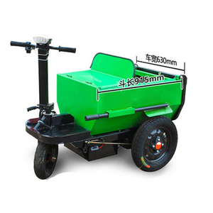 Tricycle électrique de transport à trois roues vert 630x915mm, cadre en acier durable, revêtement poudré, conception fermée - Product Image 1