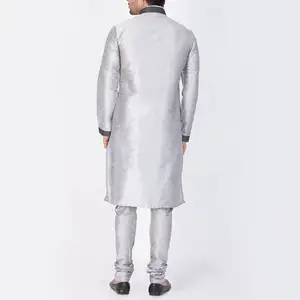 Roupas islâmicas de kurta sari, design preto para homens 2019