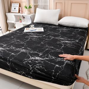 Couvre-lit <span class=keywords><strong>imperméable</strong></span> imprimé cool <span class=keywords><strong>Matelas</strong></span> doux pour la peau Ensemble de draps <span class=keywords><strong>housse</strong></span> de protection 3 pièces - Product Image 2