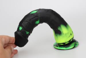 エイリアン型100% 液体シリコーンディルドグリーンブラック大人用おもちゃリアルな巨大な大人用おもちゃ - Product Image 3
