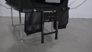 Tente de toit rigide pliable 4x4, grand espace, noire, imperméable, en aluminium, pour camping - Product Image 5