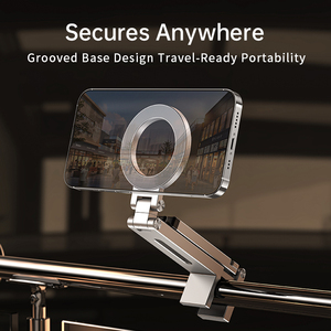 Boneruy Nhôm Hợp Kim Nam Châm Điện Thoại Chủ <span class=keywords><strong>Tripod</strong></span> Đứng 360 Xoay Điện Thoại Chủ Selifie Stick Cho Du Lịch Thông Minh Điện Thoại Di Động - Product Image 4