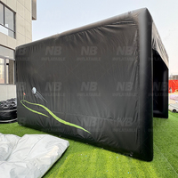 Tente de golf gonflable noire personnalisée, simulateur de golf portable d'extérieur pour usage commercial et personnel