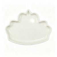 Assiette en céramique et porcelaine pour enfants, forme couronne unique, multifonctionnelle, cadeau d'anniversaire pour enfants