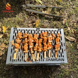 2023 최신 스테인레스 스틸 야외 캠핑 숯 바베큐 그릴 오픈 창과 휴대용 바베큐 - Product Image 2