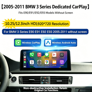 Autoradio avec grand écran 10,25/12,3 pouces, système Linux, CarPlay, WiFi, GPS, prise en charge vidéo <span class=keywords><strong>4K</strong></span> pour BMW E90/E91 2006-2012 - Product Image 1
