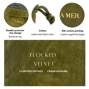 SHUNFA braccialetto di velluto di lusso all'ingrosso sacchetto di polvere con coulisse Logo personalizzato imballaggio di alta qualità regalo di gioielli sacchetto di velluto cosmetico