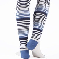 Chaussettes de sport à compression en fibre de bambou rayées, mi-longues, pour femmes, très vendues