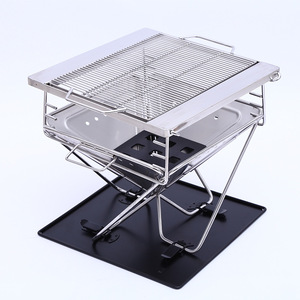 Collapsible Portable Stainless Steel M Size Fire Pit and Grill for Outdoor Camping Wood Burning <strong>Folding</strong> <strong>Firepit</strong> - Product Image 2