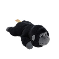Porte-clés en peluche gorille assis mignon, poupée gorille noire, breloque de sac à dos, jouet cadeau, vente en gros, personnalisable