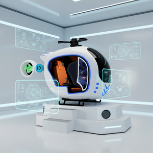 Simulador de Helicóptero y Avión 9D VR para <span class=keywords><strong>PC</strong></span>, Dispositivos de Parque de Atracciones Comercial Interior, Operado con Monedas, de Acero, para Centros Comerciales y Aeropuertos - Product Image 1