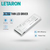 Solución de Alimentación LED para Gabinetes de Fabricación ODM, Controlador LED de Plástico Ultra Delgado de 12.5mm, 15W-100W, 12V 24V, Multicanal Integrado
