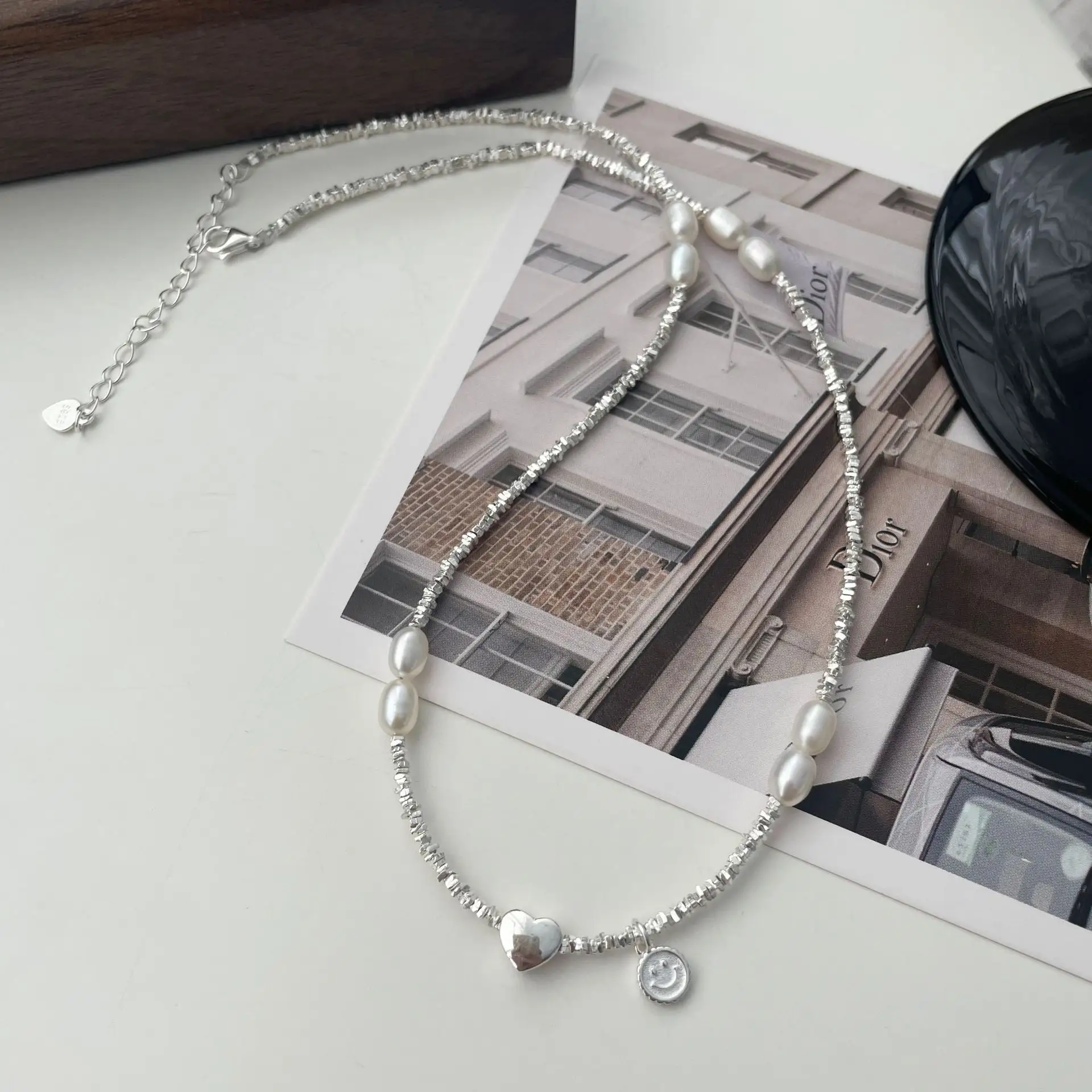 S925 argento bella perla naturale piccoli pezzi di collana d'argento 2023 nuovo Choker Design di interesse speciale