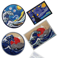Patch brodé « Grande Vague Océanique » personnalisé à coudre