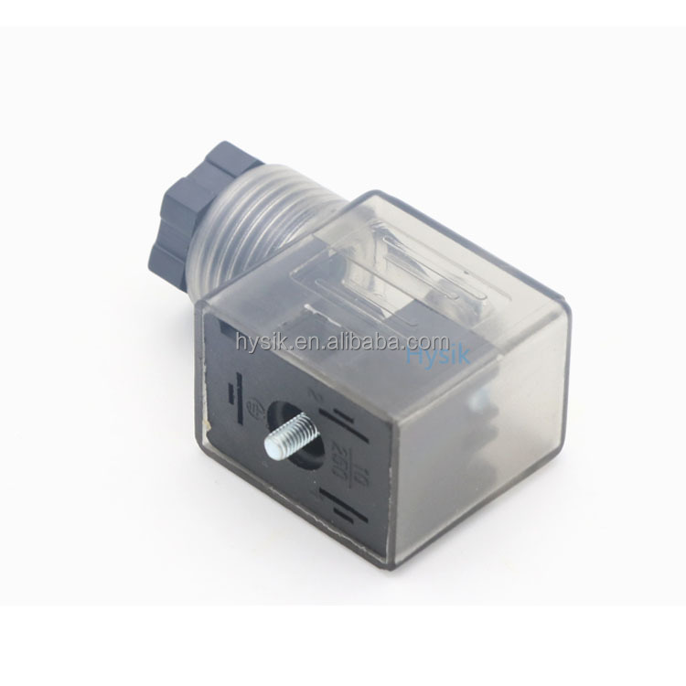 Connecteur Solénoïde 3 Broches DIN 43650A Avec Voyant LED - Pour Électrovannes Hydrauliques Et Pression D'Eau