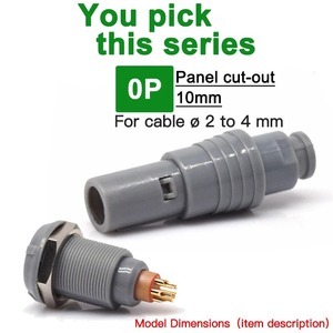 Connettore Push-Pull in Plastica Compatibile con Serie Lemo PAG PKG PLG/CAB CKB <span class=keywords><strong>CLB</strong></span> 0P, Presa Fissa 2/3/4/5/6/7/9 Pin per Uso Medico - Product Image 4