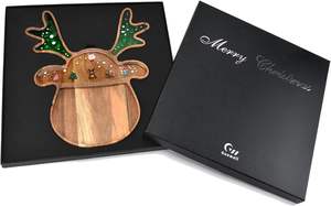 Bandeja de madera de resina para árbol de Navidad 2025, plato para servir y tabla de quesos para cocina, decoración del hogar, exhibición de alimentos - Product Image 4