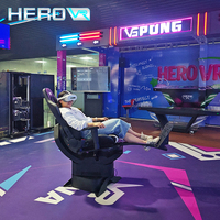 HEROVR Fast Earnings, Atracción de Carreras de Vuelo Inmersiva con Movimiento de 360 Grados, Construcción de Metal y Acero para Parques de Aventuras Interiores/Exteriores