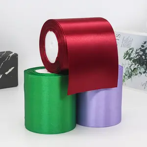 Vente en gros rouleau de ruban de satin polyester bord fendu de 10cm pour ceinture de remise des diplômes