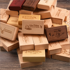 Caja de Almacenamiento de Madera de Nogal Macizo Personalizada con Tapa Deslizante, USB, Grabado Conmemorativo, Caja de Regalo de Navidad - Product Image 2