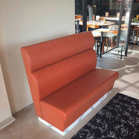 Tables et bancs de cantine de restaurant en PU rouge double face, design tendance, ensembles de restaurant