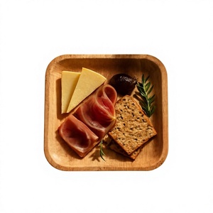 Platos Cuadrados de Hoja de Palma Areca de 7 Pulgadas para Cupcakes, Postres y Aperitivos, Vajilla para Fiestas, Paquete de 50 - Product Image 1