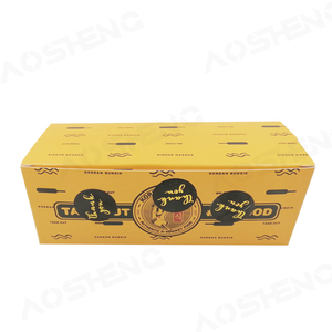 Hot Dog Box Disposable Customized Snack Food Boat Tray Packaging Box Custom Logo Takeway Box