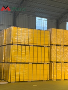 Tablero de Madera de Pino de Tres Capas Resistente al Agua de 21/27 mm, Panel de Encofrado Amarillo de 3 Capas para Encofrado de Hormigón - Product Image 3