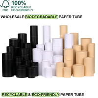 Tubo de Papel Cosmético con Logotipo Personalizado Impreso y Revestimiento de Aluminio, Tubo de Papel Kraft para Aceites Esenciales, Caja de Embalaje Personalizada