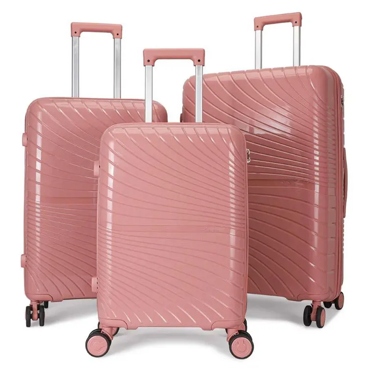 Custom Travelling Bags 3 Pcs PP Luggage Sets 4 wheels Travel Carry-on Trolley Cases Rolling Duffle Suitcase