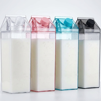 Grote 1L melkpakfles, transparant, vierkant, koelkastorganisatiekan, draagbare sapopslagcontainer voor thuiskeuken decoratie