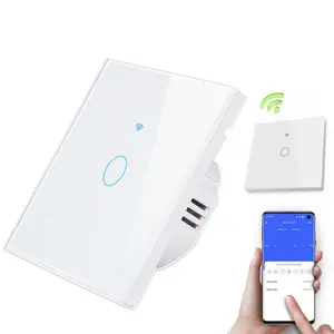 Factory Outlet NEW design 220V Wall Switch Touch Wireless Alexa Google Voice Remote LED Smart Wifi Light Switch