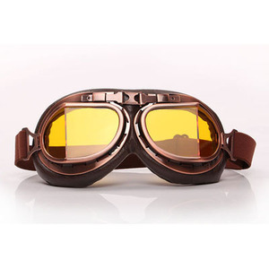 Retro Motorfiets Bril Vintage Moto Classic Voor Harley <span class=keywords><strong>Pilot</strong></span> Steampunk Atv Bike Koperen Helm - Product Image 3