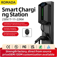 Chargeur rapide pour véhicule électrique AC/DC haute puissance, type 2, nouvelle application intelligente, contrôle à distance, système de sécurité multi-protection, domicile