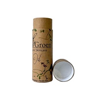 Emballage de rouge à lèvres 100% recyclé, conteneur biodégradable, boîte ronde pour baume à lèvres, tube en papier kraft naturel avec doublure en cire
