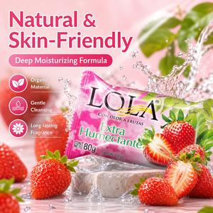 <span class=keywords><strong>Savon</strong></span> Corporel Hydratant et Nettoyant Naturel 80g Série Fruits, Doux pour la Peau, à Base d'Ingrédients Chimiques, Vente en Gros - Product Image 2