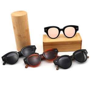 Lunettes de soleil en bois pour femme, monture large style œil de chat, verres polarisés TAC UV400, monture PC, mode, voyage, conduite - Product Image 3
