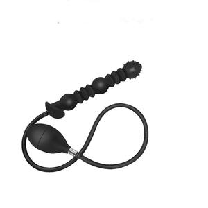 Enorme spina anale nera flessibile espandibile gonfiabile impermeabile 160g di testa innovativo prodotto del sesso - Product Image 2