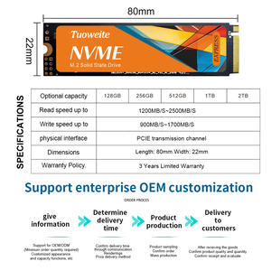 M.2 NVME PCIE 4.0 PCIE 3.0 NVME Tuoweite高速2242 2280固态硬盘256G 512G 1TB固态硬盘 - Product Image 4