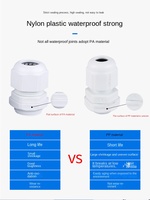 Presse-étoupe industriel IP68 en PP avec joint en silicone étanche haute étanchéité, filetage PG M, M12, M20, M25, M30, M40, M50 pour câblage