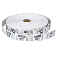 Rouleaux de billets de tombola numérotés séquentiellement 1x2 pouces, blancs perforés, pour événements (Admit One), 2000 pièces/rouleau, pour carnaval et collectes de fonds