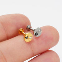 JiaXin ASTM F136 Titane sans filetage à enfiler, labret à dos plat, pour lèvre, hélix, conque, bijoux de piercing corporel tendance 16G pour femmes