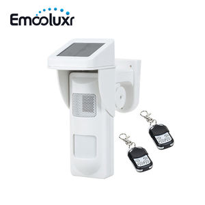 433MHz outdoor solar Power nirkabel pir sensor gerak sirene alarm volume 90dB pet imun & 2pc pengendali jarak jauh bekerja sendiri - Product Image 1