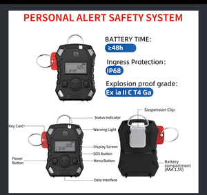 ZHENGZE Localisateur d'urgence pour pompiers à haute sensibilité sonore, système d'alerte personnel de sécurité avec fonction d'alarme de batterie faible - Product Image 2