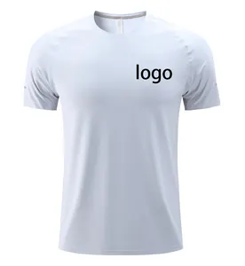 Tute da allenamento da jogging a asciugatura rapida per il fitness con grafica t-shirt in nylon poliestere con logo personalizzato camicie da uomo sublimazione atletica
