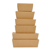 Boîte à lunch jetable en papier kraft, boîte à lunch en papier personnalisée avec logo imprimé, boîte à lunch jetable pour la restauration rapide, boîtes en kraft avec revêtement UV
